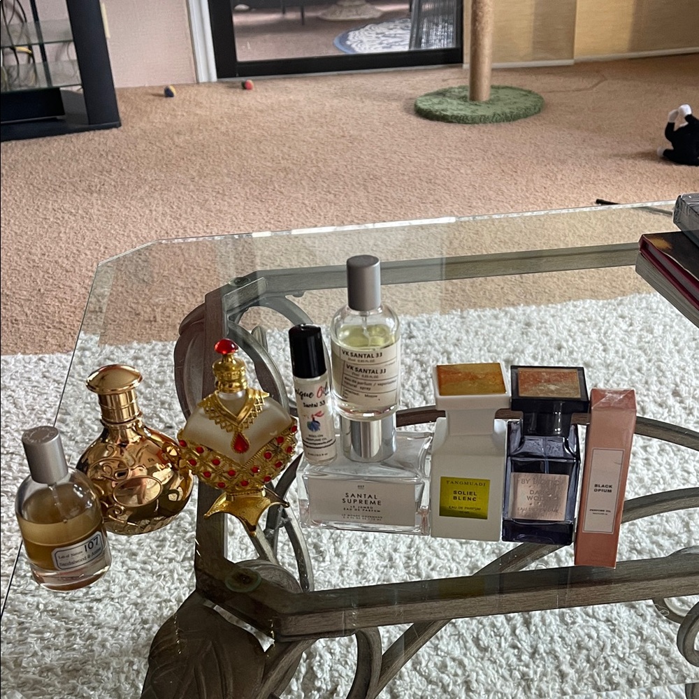 Assorted perfumes and oil